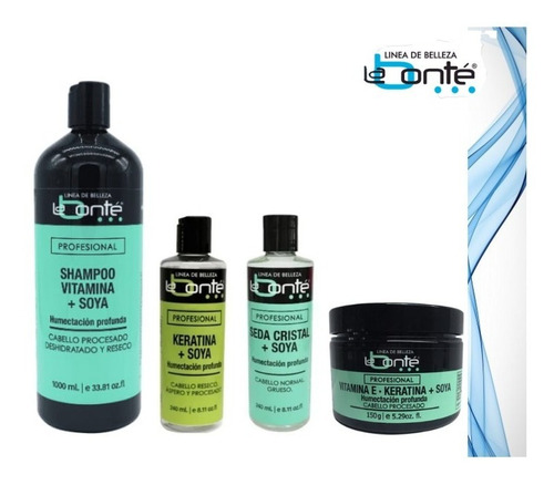 Kit Shampoo 1lt /vitamina-e 150g /keratina 240ml/ Seda 240ml