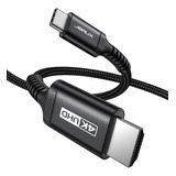 Cable Jsaux Usb C A Hdmi 4k Uhd Usb 3.1 Tipo-c Cable Hdmi