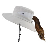 Sombrero Para El Sol Con Cola De Caballo Para Mujer, Protecc