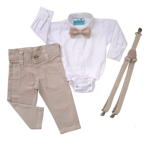 Roupa Social Infantil Bebê Menino Batizado Casamento Promo | Frete grátis