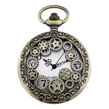 Reloj De Bolsillo Vintage Gear Hollow Quartz Fob Reloje...