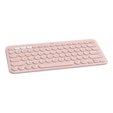 Teclado Logitech K380 S Inalámbrico Bluetooth - Rosa