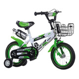 Bicicleta Infantil Lumax Aro 12 Verde Con Rueditas