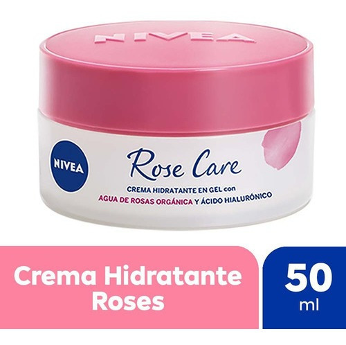 Crema Facial Nivea Agua De Rosas Ácido Hialurónico X 50 Ml