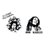 Pack X 2 Plantillas Stencils De Bob Marley Y Personalizados 