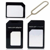 Adaptador Chip Micro Sim Nano Chip iPhone 4s 5s Samsung S4