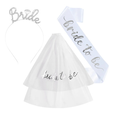 Accesorios Despedida De Soltera Bride To Be 3 Piezas