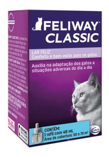 Feliway Classic Refil 48ml Ceva- Auxiliar Adaptação Gato