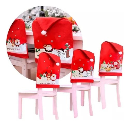 Pack 6 Fundas Silla Navidad Comedor Decoracion Navideña