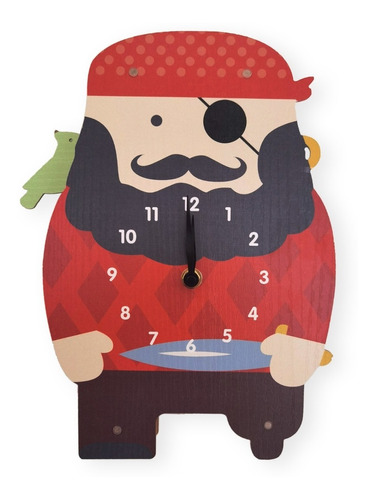 Reloj Decorativo Péndulo Creativo Pirata Mueve Su Mascota