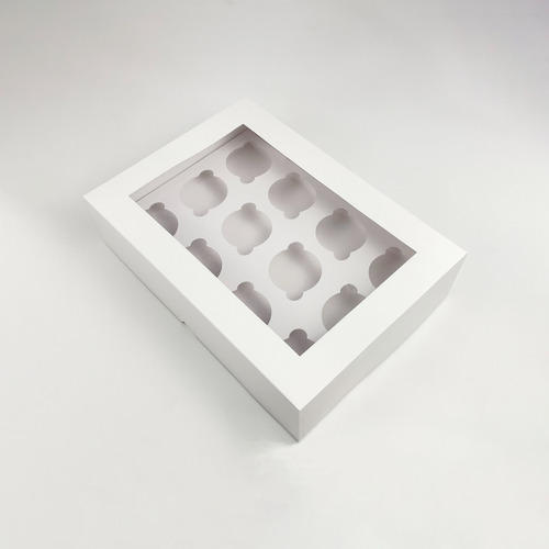 Pack 10 Cajas Para 12 Cupcakes Con Visor/ventana Y Separador