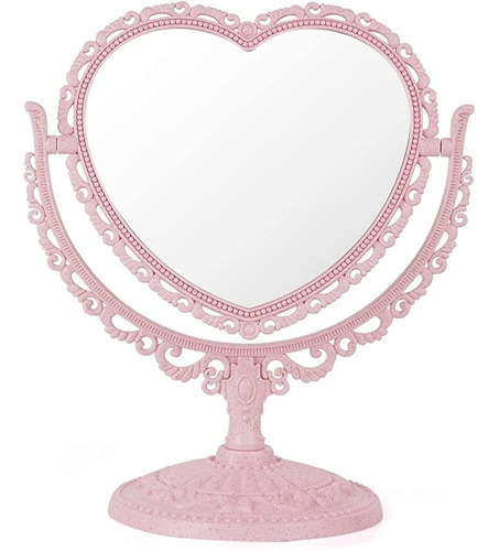 ~? Liitrton Heart Mirror Vanity Makeup Mirror Double Sided R