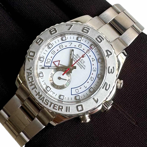 Rolex Yacht-master Ii Em Ouro Branco/platina & 44mm Completo