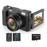 Cámara Digital 4k Para Fotografía, Enfoque Automático, Cámar