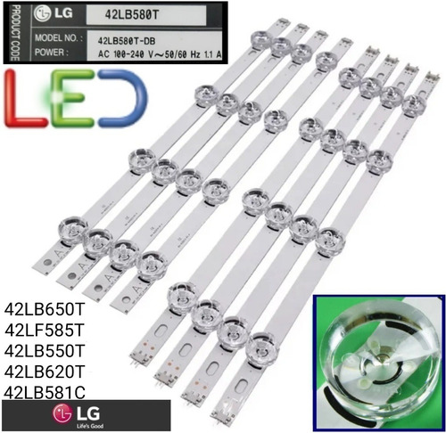 Tiras Led Nuevas Compatibles Con LG 42lb580t   Con Adhesivo 