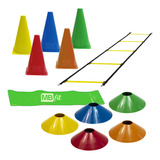 5 Pratos + 5 Cones 18cm Funcional + Mini Band + Escada 2,5m