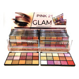 Paleta Sombras Ojos Glam Glitter Matte Pink 21 X 12 Unidades