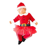 Roupa Fantasia Infantil Papai Noel  18 A 24 Meses