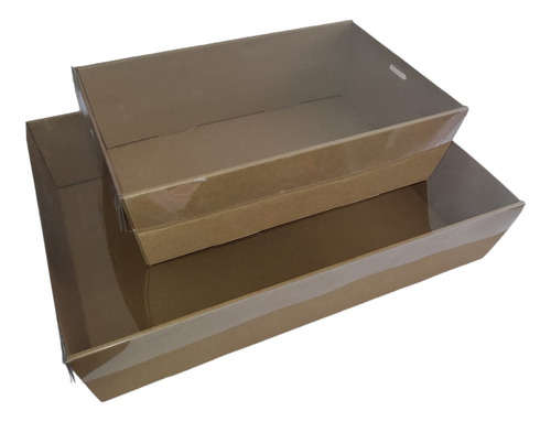 Caja Autoarmable Desayuno Bandeja 36x25.5x8 Marron. 50 Unid.