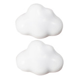 Pomos De Cerámica Con Forma De Nube Blanca Para Cajones, 2 U