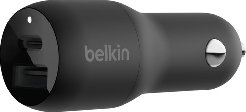 2 Carregador Veicular Belkin Boost Charge 37w Usb-c + Usb-a 