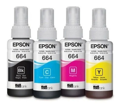 Tinta Epson Combo L200 L210 L355 L365 L565 Pack X4 Original