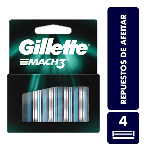 Repuestos De Afeitar Gillette Mach3 X 4und