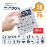 Lencinho Umedecido Alcool Gel 70% Isopropilico C/50 Unid