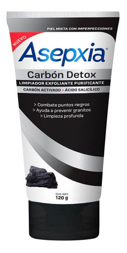 Asepxia Gel Exfoliante Carbón Detox X 120 G