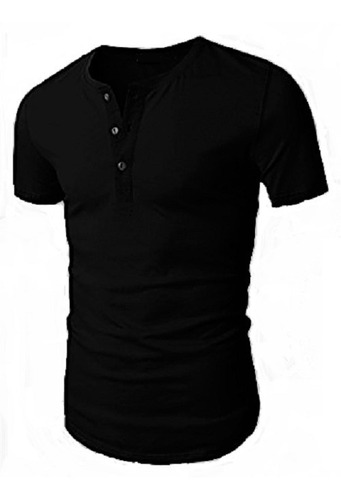 Pack X5 Remeras Entalladas Tipo Chomba Henley Hombre!!