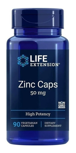 Life Extension Zinc 50 Mg, 90 Vegcaps Sfn Sabor Sin Sabor