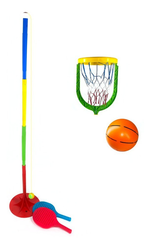 Juego De Basquet / Basket  + Tenis  Con Pelota !! Gymtonic