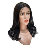 Lace Front Peruca Giba Fibra Idêntico Cabelo Humano 45 Cm