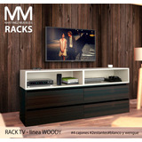 Mueble Rack Tv Living Comoda Organizador Modular Moderno 130