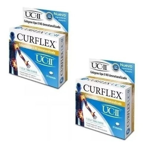 Curflex - Colágeno Para Artrosis 30 Comp Combo X 2