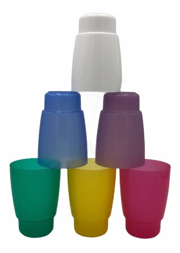 Vaso Plástico Reutilizable 10cm Alt 7cm Dm Pack X 6