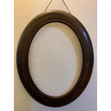 Marco Madera Antiguo Oval 6,5cm Ancho - No Se Envía