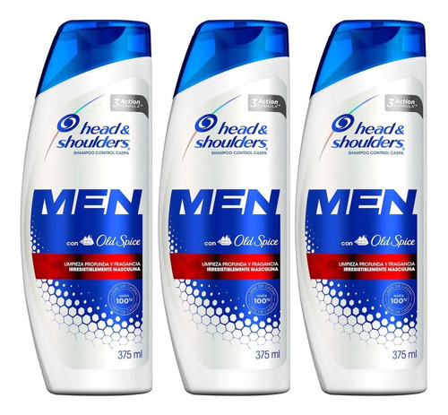 3 Shampoo Head & Shoulders Men Con Old Spice 375ml