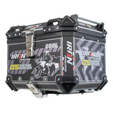Maleta Moto Porta-equipaje Aluminio 45 L Negro Con Forro