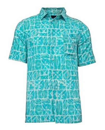 Camisa Weekender Estampado Hawaiano Groovy Turquesa- M031453