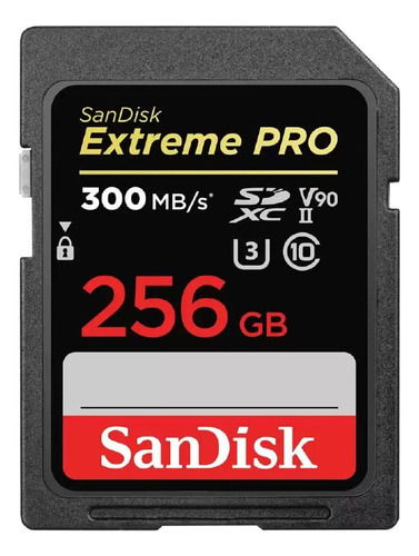 Sd Sandisk Extreme Pro 300mb/s C10 U3 V90 256gb 4k Video 8k