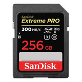 Sd Sandisk Extreme Pro 300mb/s C10 U3 V90 256gb 4k Video 8k