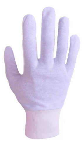 Luva Kit 3 Prs  Branca Algodão Alergia Mão Antiestática 