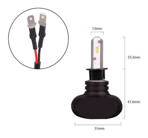 S1 Par Lâmpada Super Ultra Led 12/24v 8000 Lúmens 6500k 72w