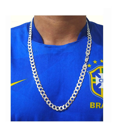 Cordão De Prata 925 Grosso Masculino 70cm 10mm Grumet Barata