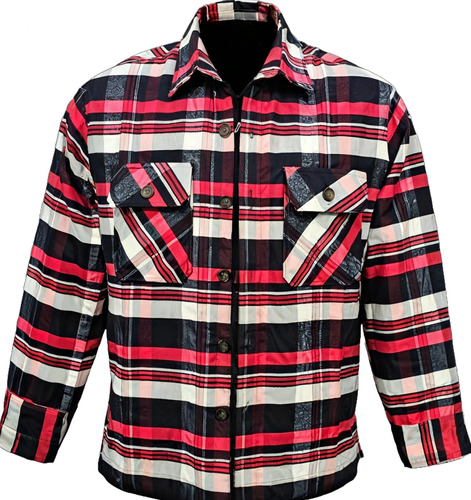 Camisaco Rojo Premium Hombre Moda Abrigado Invierno Leñador