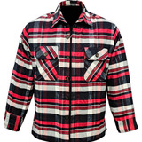 Camisaco Rojo Premium Hombre Moda Abrigado Invierno Leñador