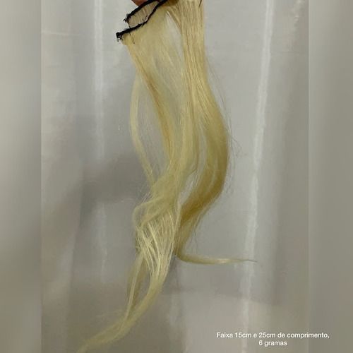Faixa Loira De Mega Hair Liso 25cm - 6 Gramas