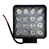 Faro Led 16 Auxiliar Cuadrado 42w Camión Tractor Agricola 