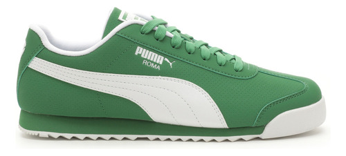 Tenis Puma Roma Verde Con Blanco Hombre R